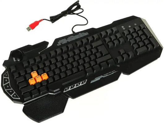 Клавиатура проводная игровая A4Tech Bloody B314 черный (подставка для запястий)